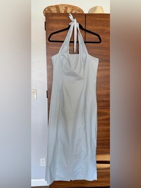 Reformation Light Blue Strapless Halter Sundress